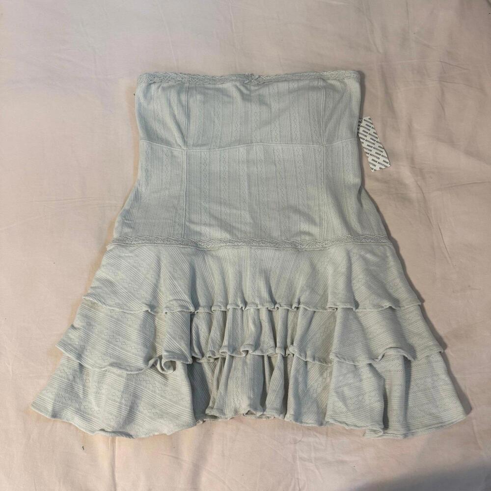 Out From Under Mira Perfect Pointelle Drop Waist Strapless Romper - Picture 7 of 10